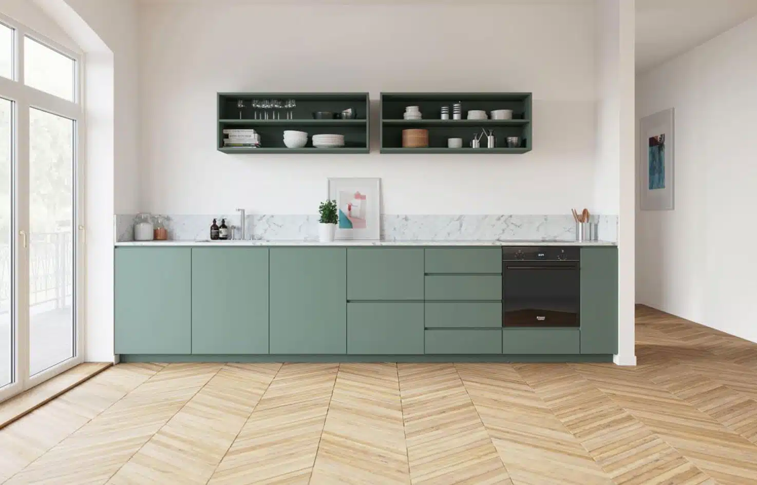 Transformer votre cuisine avec la couleur vert sauge idées et inspirations