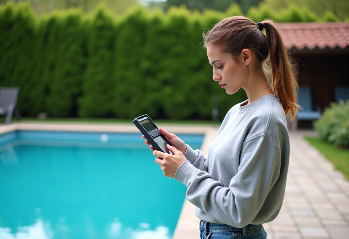 Jeune femme vérifiant la qualité de l