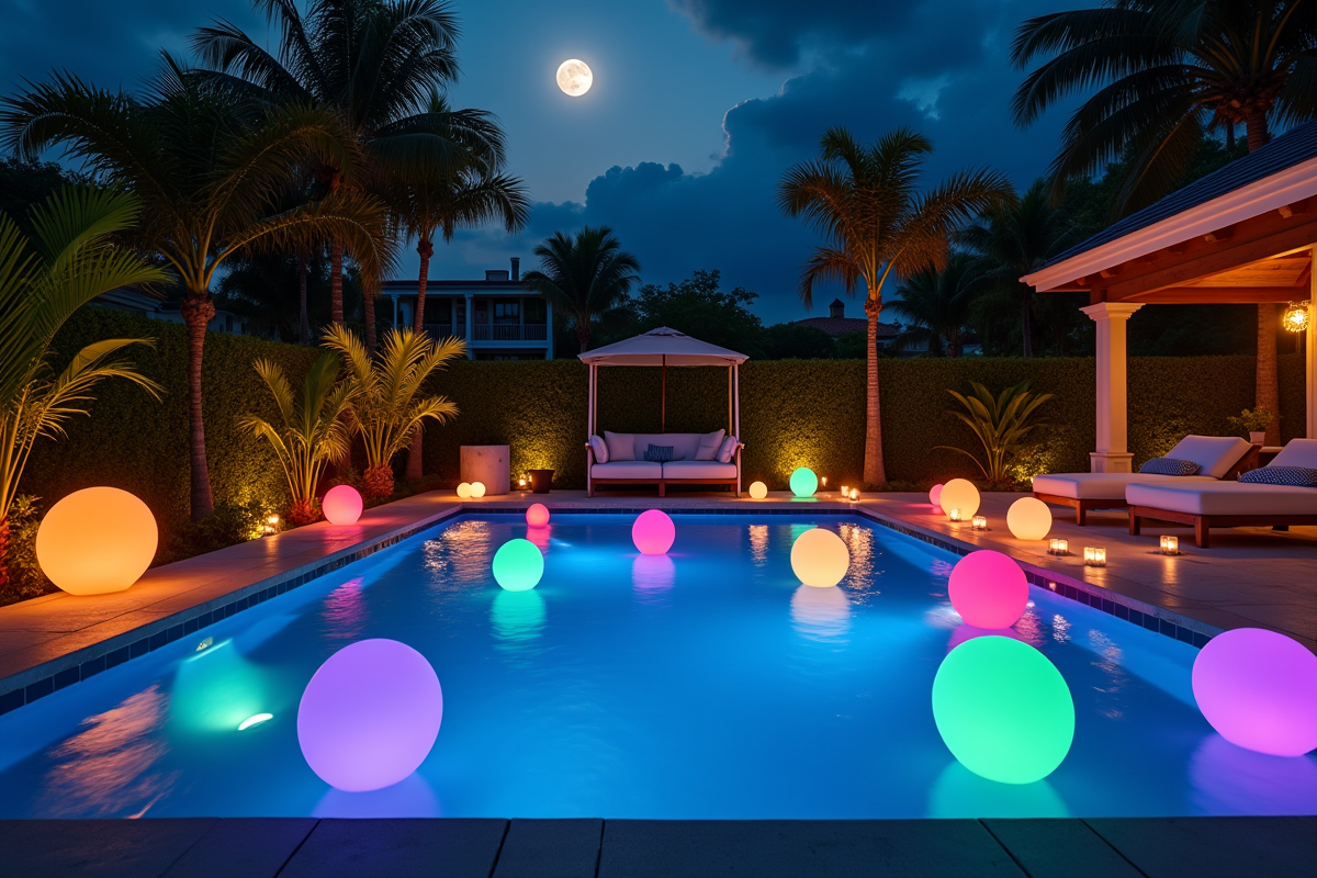 piscine lumineuse