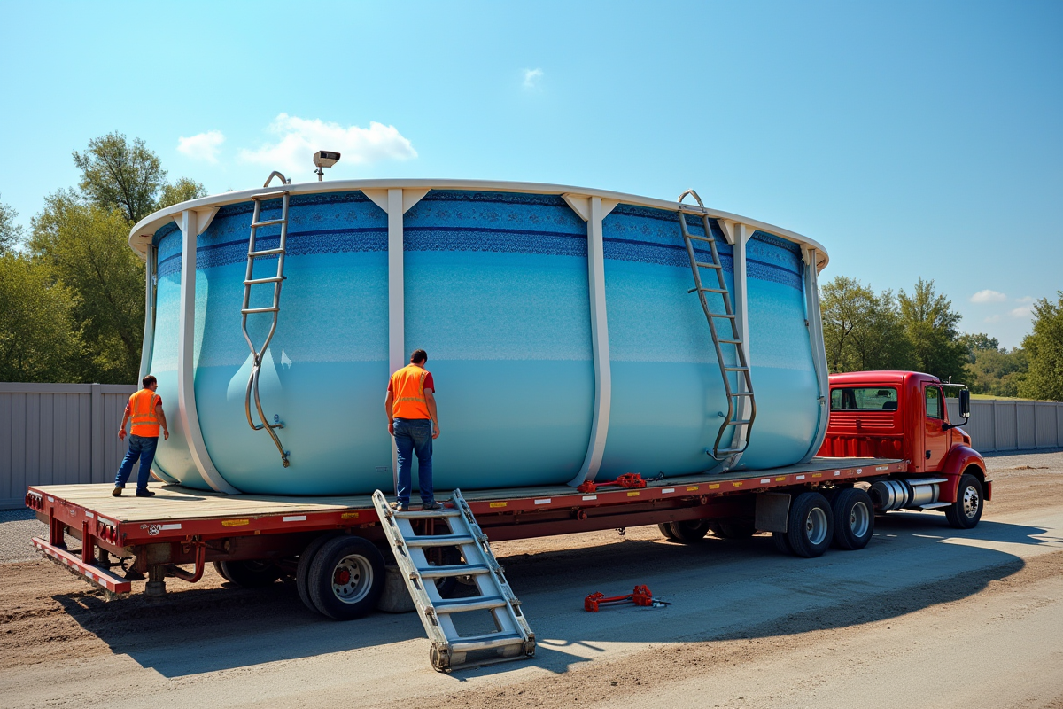 piscine déplacement